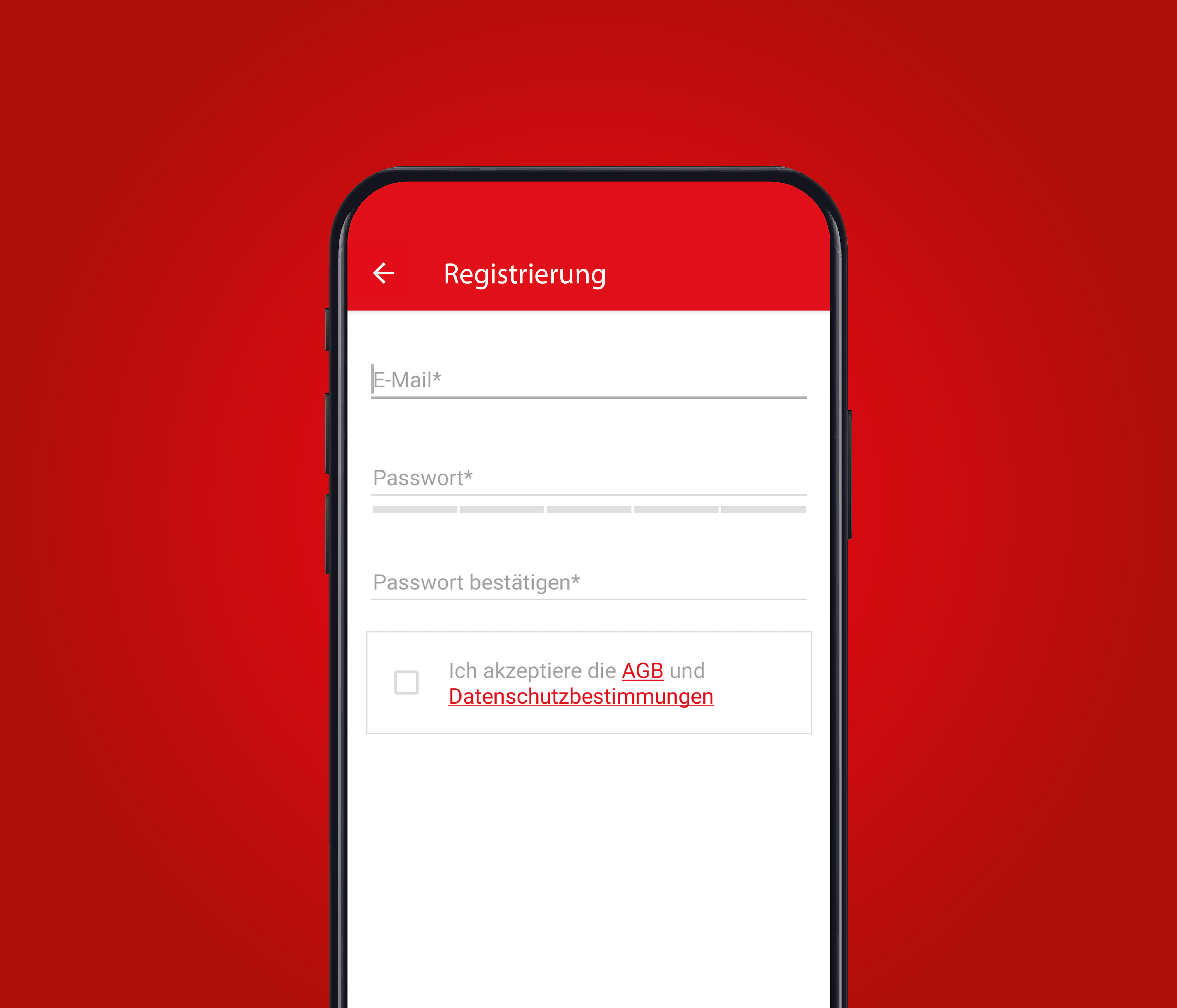 Registrierung-Screen